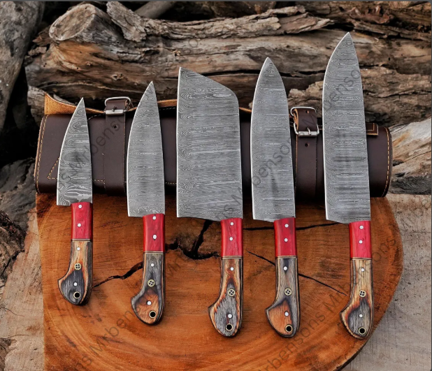 Damascus Steel Chef Knife Set