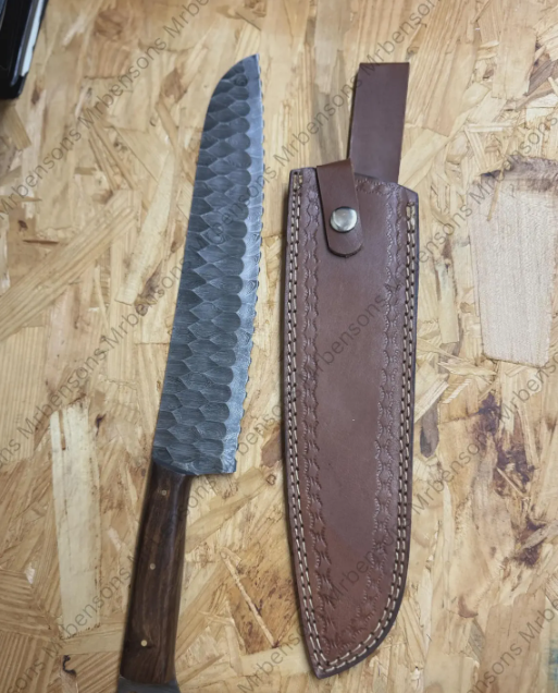 Damascus Steel Serrated Bread Knife